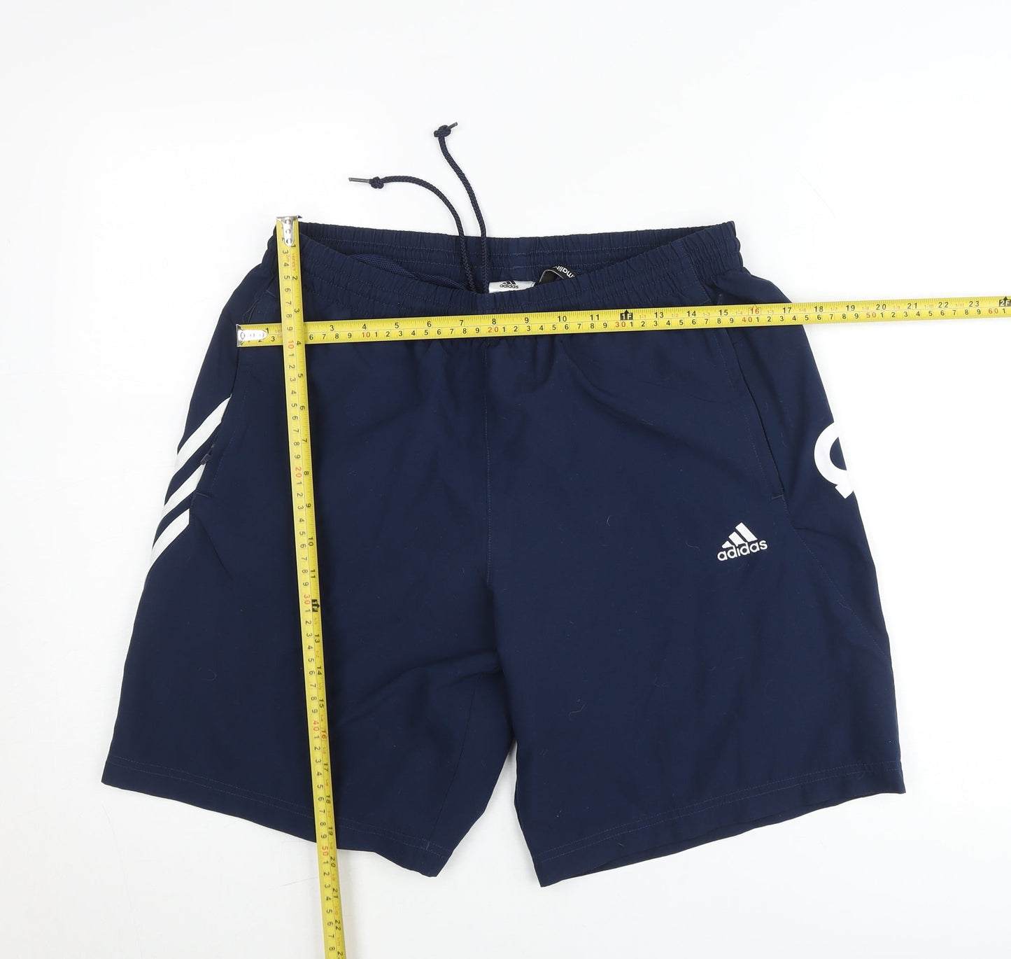 Adidas Mens Blue M Regular Fit Sports Shorts with Pockets