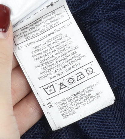 Adidas Mens Blue M Regular Fit Sports Shorts with Pockets