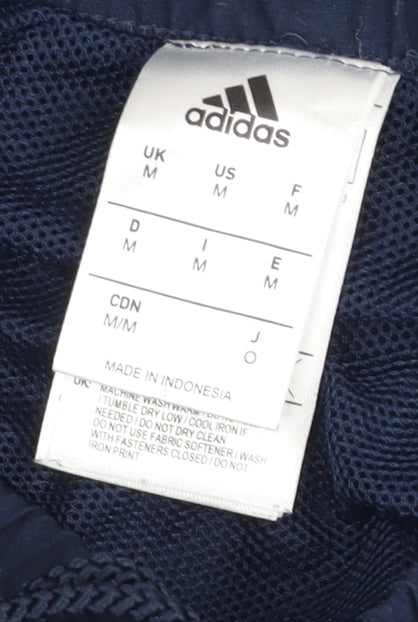Adidas Mens Blue M Regular Fit Sports Shorts with Pockets