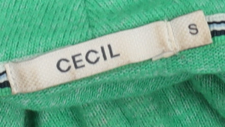Cecil Women's Green Roll Neck Pullover Jumper Small Regular Fit