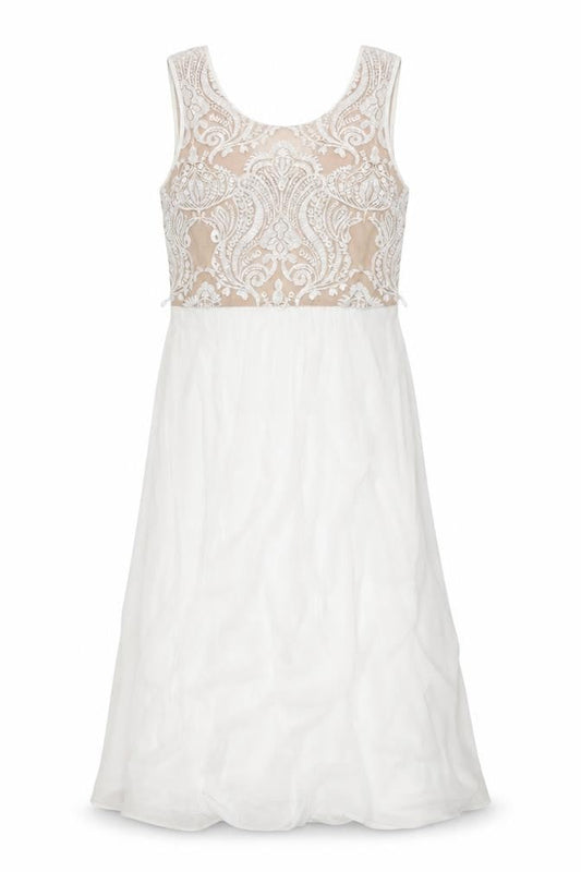 R&M Richards Women White Size 10 A-Line Lace Cocktail Dress
