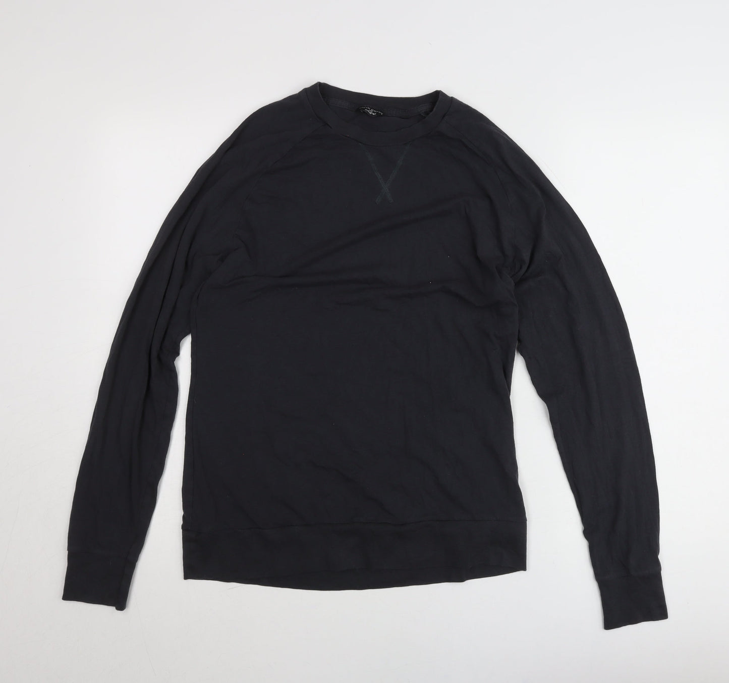 Marks and Spencer Men’s Black Cotton Modal Pullover Jumper Size M