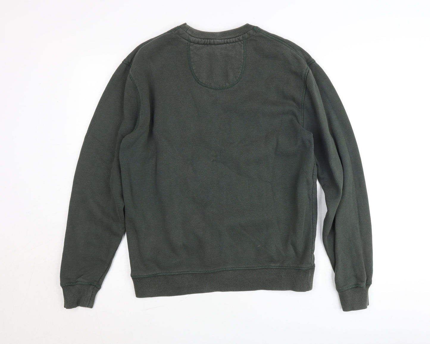 Jack Wills Men's Green Small Pullover Crew Neck Logo Jumper
