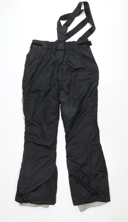 Trespass Teens Black Snow Pants Waterproof Windproof Size 12 Slim