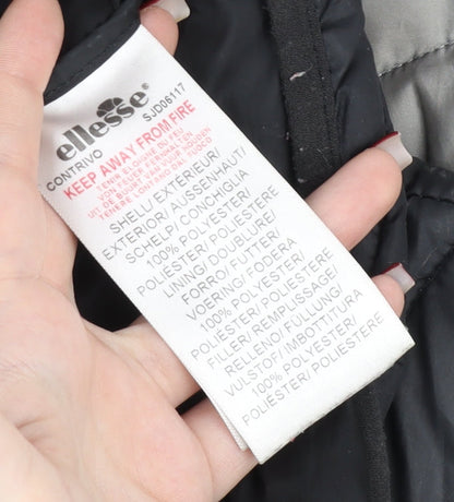 Ellesse Boys Grey Black Ombre Puffer Jacket Hooded Coat 10-11 Years