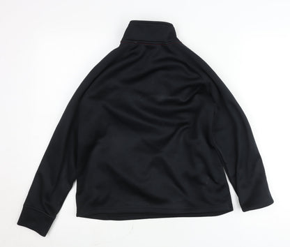 Canterbury Boys Black Red 12 Years Track Jacket Rugby Sports Top