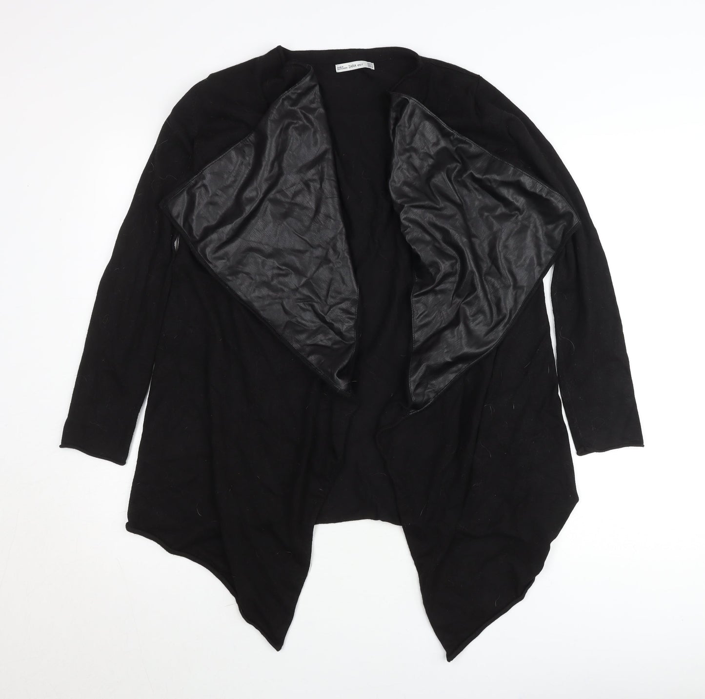 Zara Women’s Black Long Sleeve Open Knit Cardigan L
