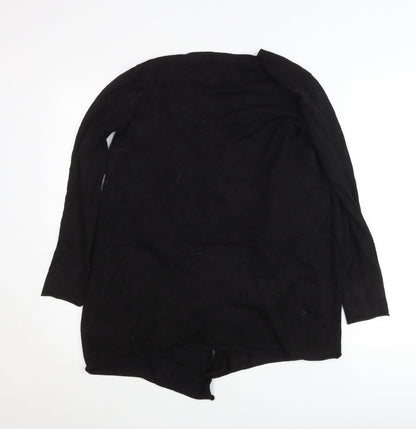 Zara Women’s Black Long Sleeve Open Knit Cardigan L