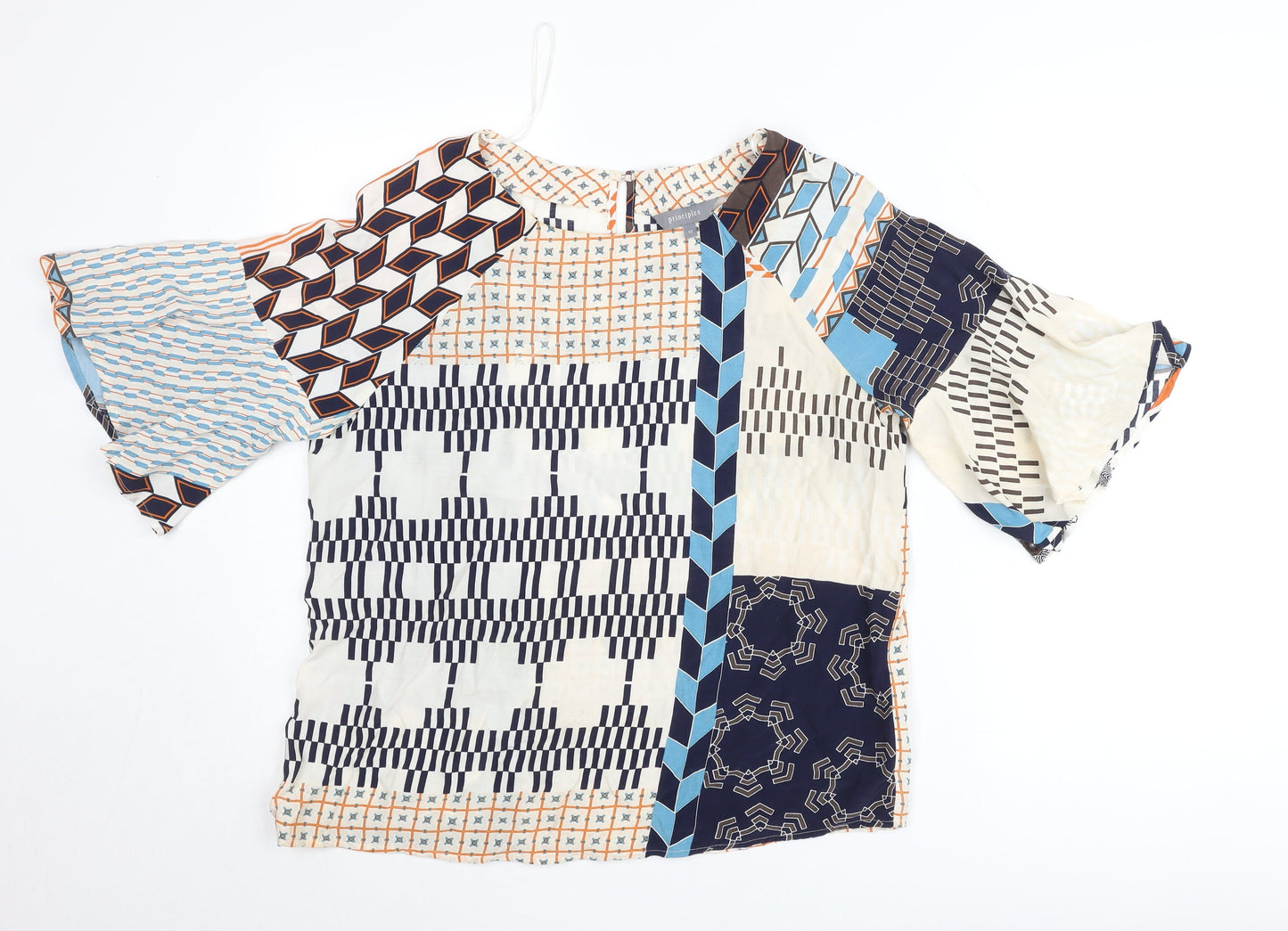 Principles Women’s Multicoloured Geometric Tunic Blouse Size 12