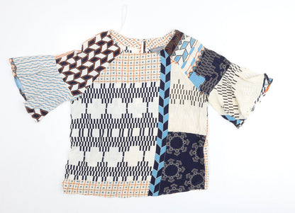 Principles Women’s Multicoloured Geometric Tunic Blouse Size 12
