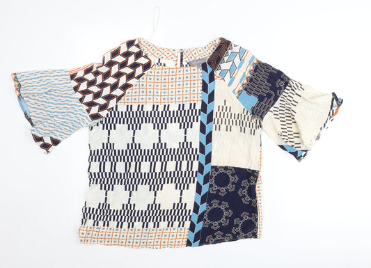 Additional front view of Principles Women’s Multicoloured Geometric Tunic Blouse, size UK 12