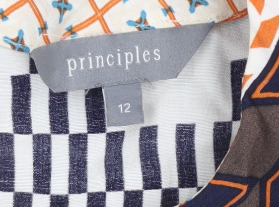 Principles Women’s Multicoloured Geometric Tunic Blouse Size 12