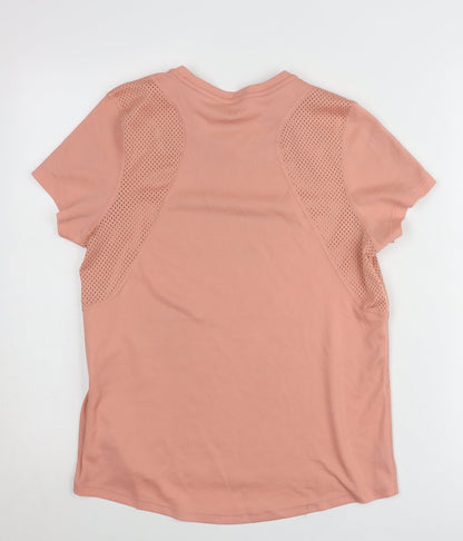 Nike Women Pink Dri-Fit Running T-Shirt Size S Athletic Fit