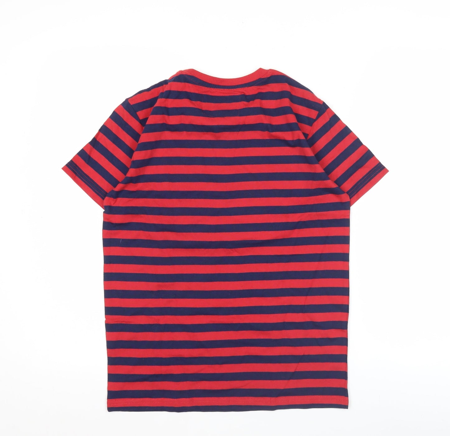 Diesel Boys Red Striped Short Sleeve Cotton T-Shirt Age 13