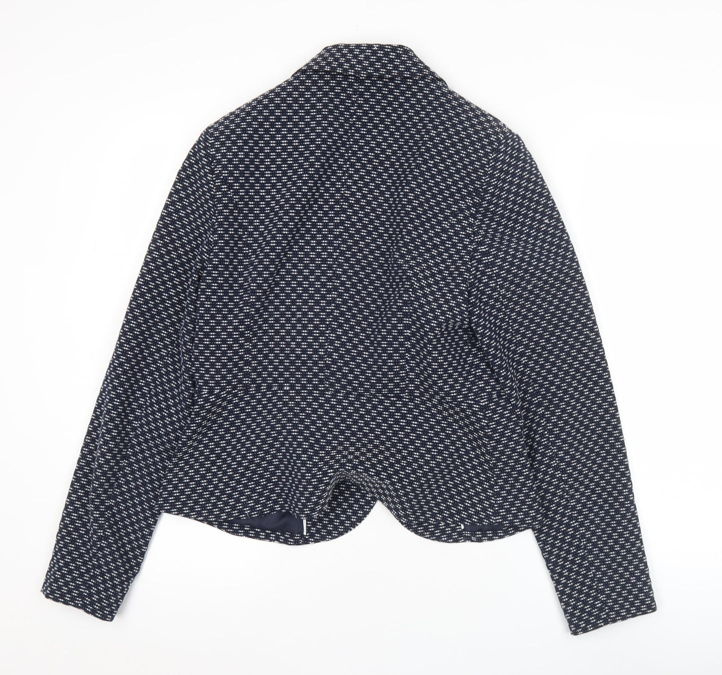 Tu Women’s Blue Size 12 Geometric Blazer Jacket Workwear