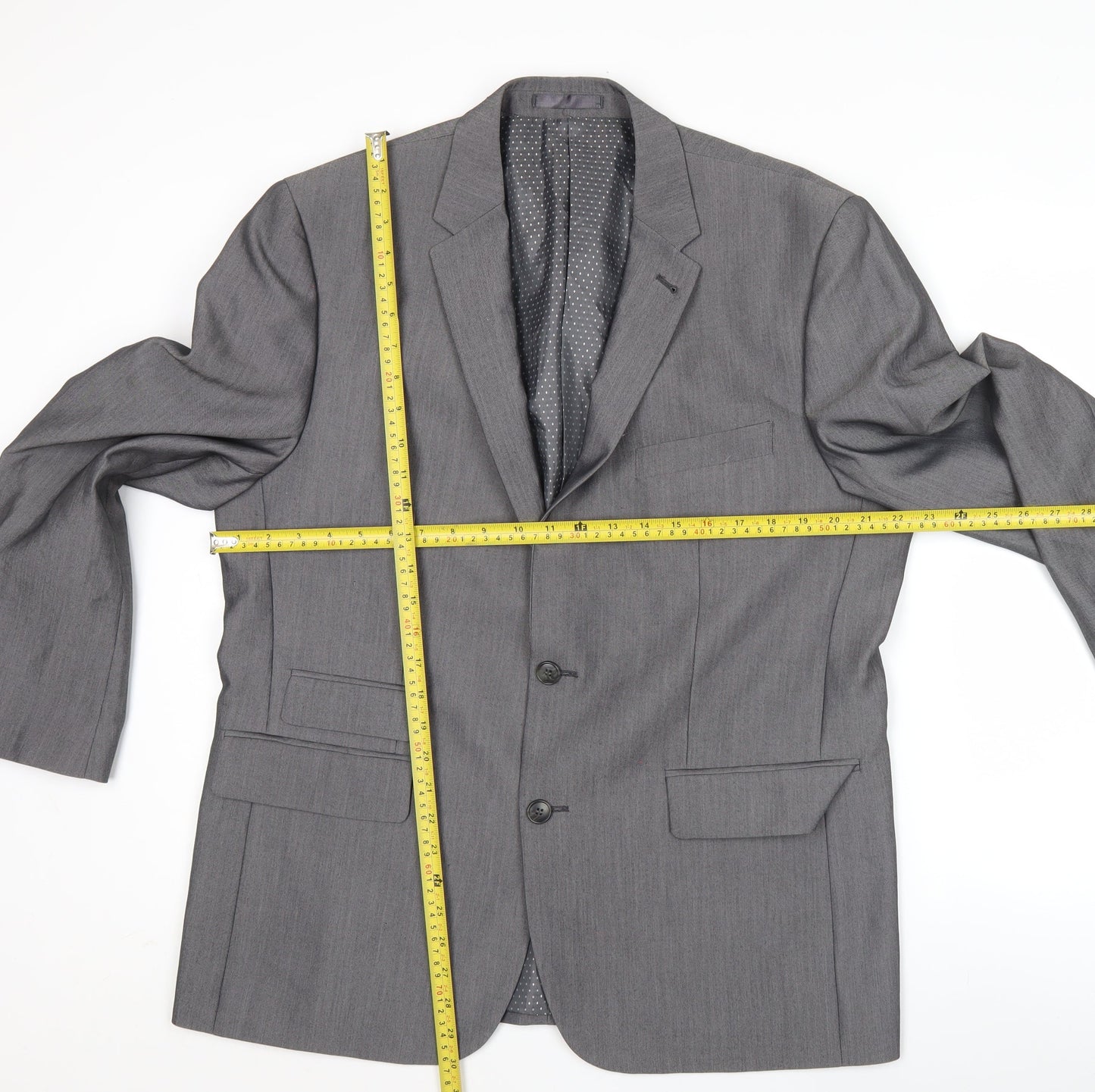 Aspen & Court Men’s Grey Blazer Jacket 44 Chest Classic Formal