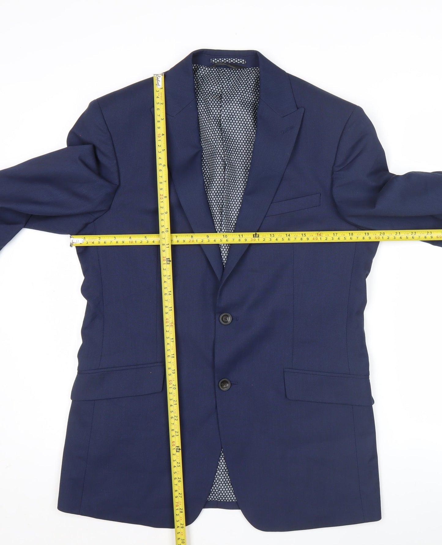 Mens UK Size 38 Marks and Spencer Regular Blue Suit Jacket