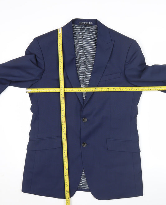 Mens UK Size 38 Marks and Spencer Regular Blue Suit Jacket