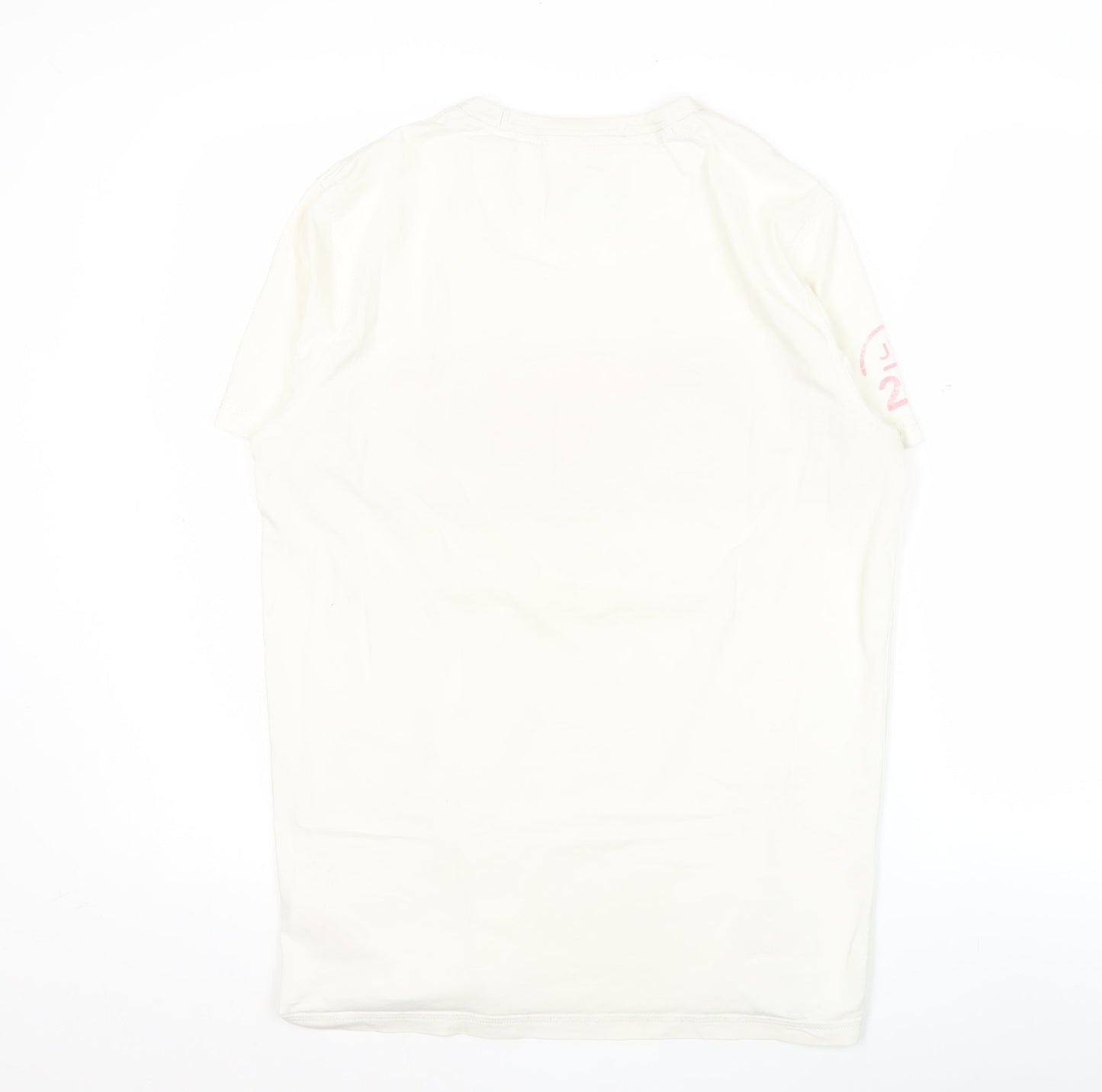 Jack Wills Men’s White Colourblock T-Shirt Size S Retro College Style