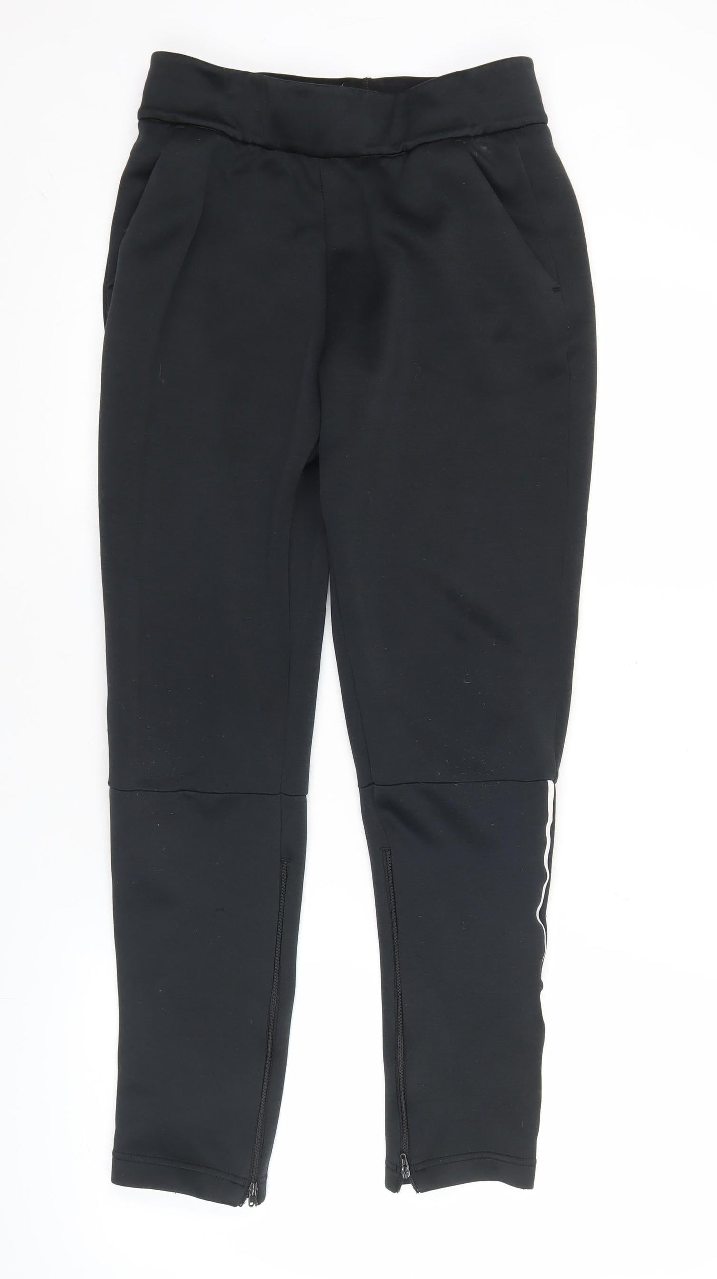 Adidas Boys Black Track Pants 14 Years Tapered Fit Football Joggers