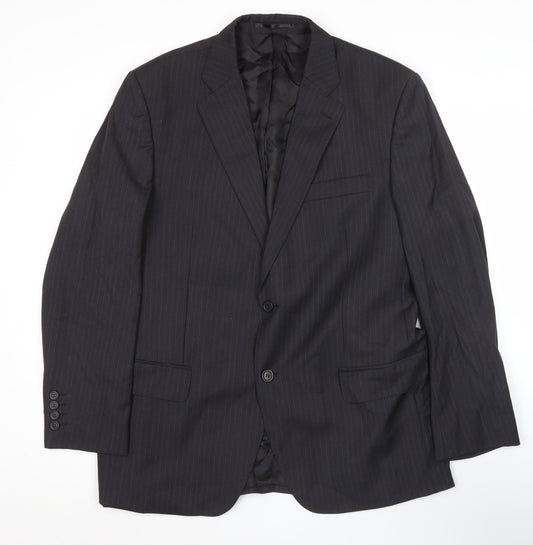 Mens UK Size 42 Lanificio F.lli Cerruti Regular Black Suit Jacket