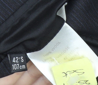 Mens UK Size 42 Lanificio F.lli Cerruti Regular Black Suit Jacket