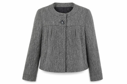 Front view of Atmosphere women’s grey jacket, size UK 16, business workwear classic