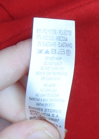 Gallery Women’s Red Long Overcoat UK 12 Polyester Blend