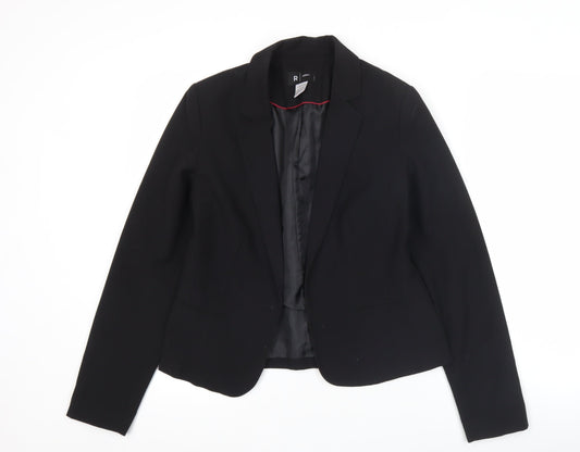 La Redoute Women’s Black Blazer UK 8 Single-Breasted Jacket