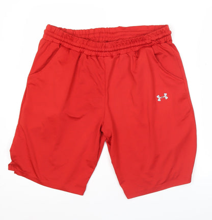 Under Armour Men's Red Athletic Shorts Size M Gym Training