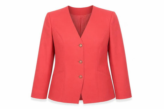Eastex Womens Red Blazer Size 14 Business Casual Jacket