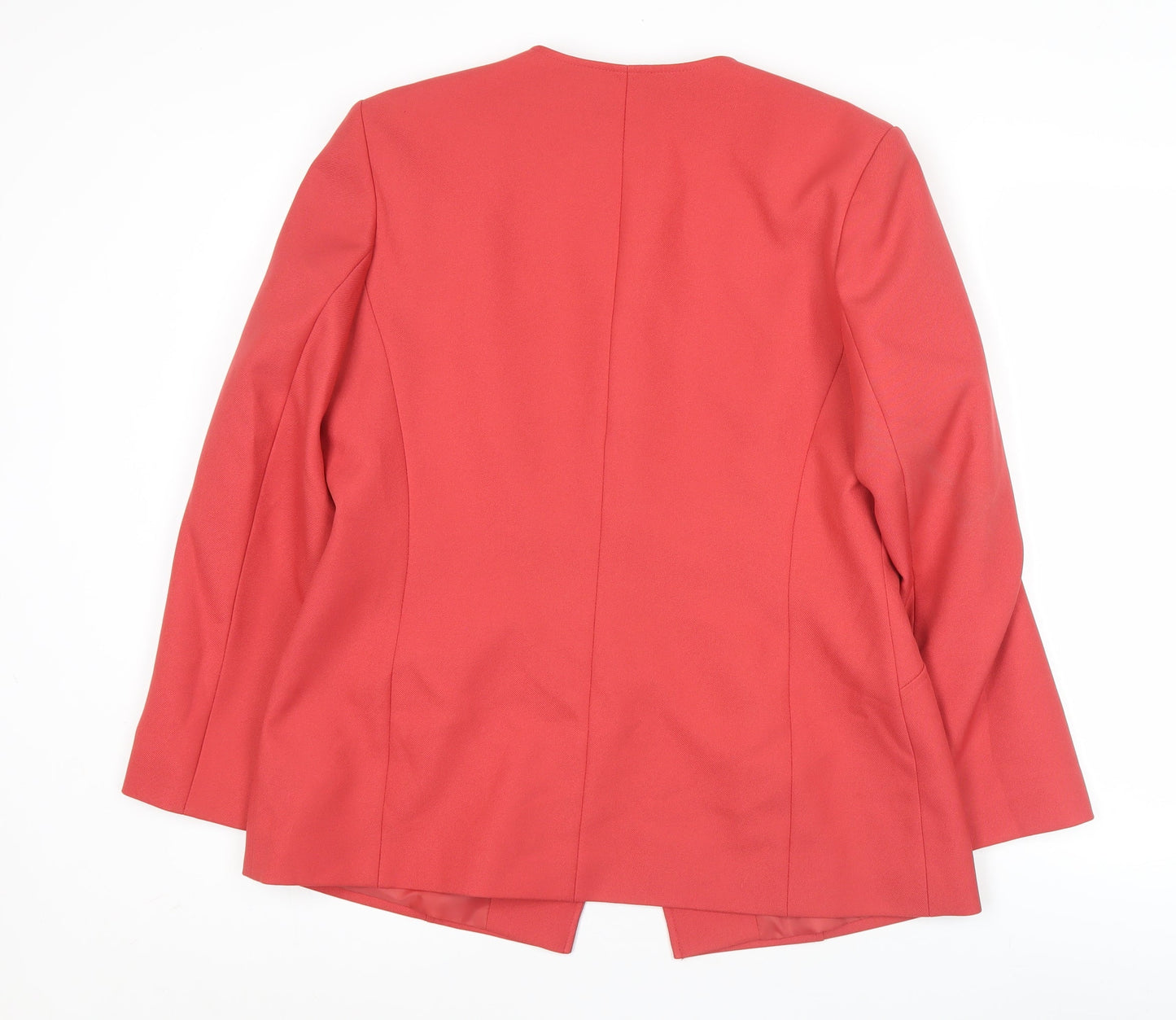Eastex Womens Red Blazer Size 14 Business Casual Jacket