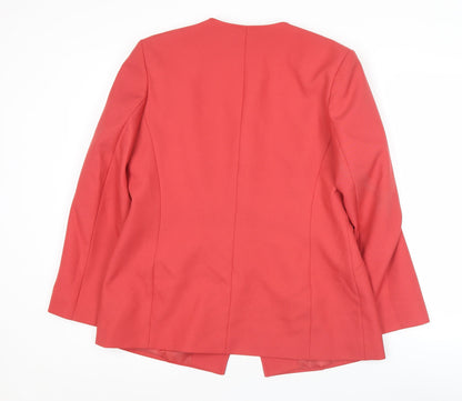 Eastex Womens Red Blazer Size 14 Business Casual Jacket