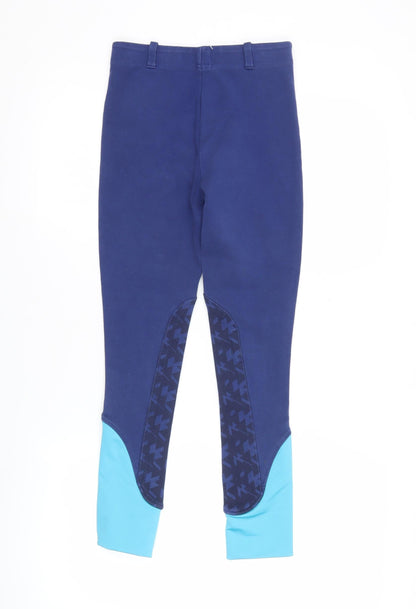 Equestrian Girls Blue Jodhpur Riding Trousers Size 24in Cotton Blend