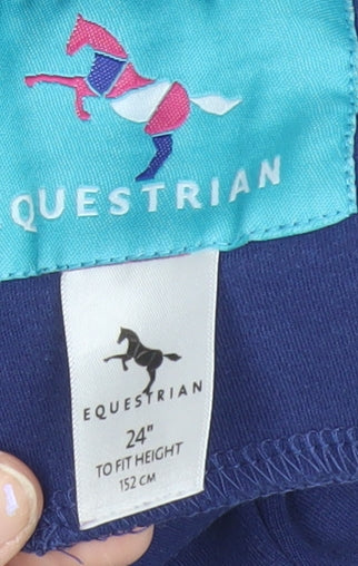 Equestrian Girls Blue Jodhpur Riding Trousers Size 24in Cotton Blend