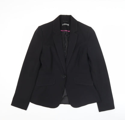 Atmosphere Womens Black Blazer Jacket UK 10 Regular Fit Notch Lapel