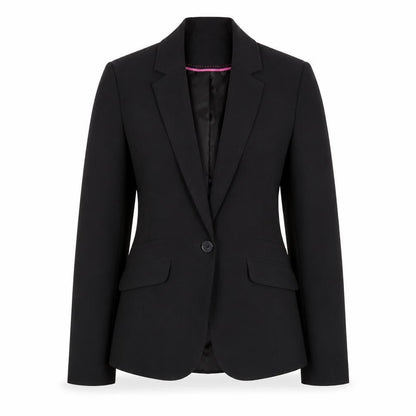Front view of Atmosphere women’s black blazer jacket uk 10 regular fit notch lapel