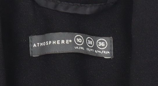 Atmosphere Womens Black Blazer Jacket UK 10 Regular Fit Notch Lapel