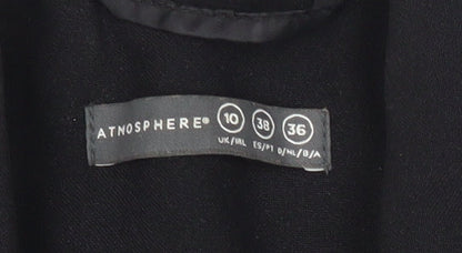 Atmosphere Womens Black Blazer Jacket UK 10 Regular Fit Notch Lapel