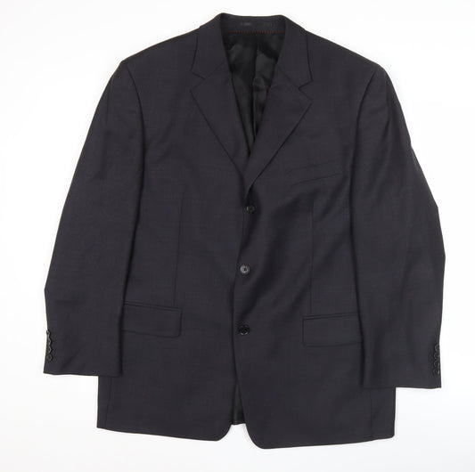 Pierre Cardin Mens Grey Wool Blazer Jacket 44 Regular Classic