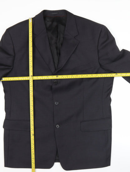 Pierre Cardin Mens Grey Wool Blazer Jacket 44 Regular Classic