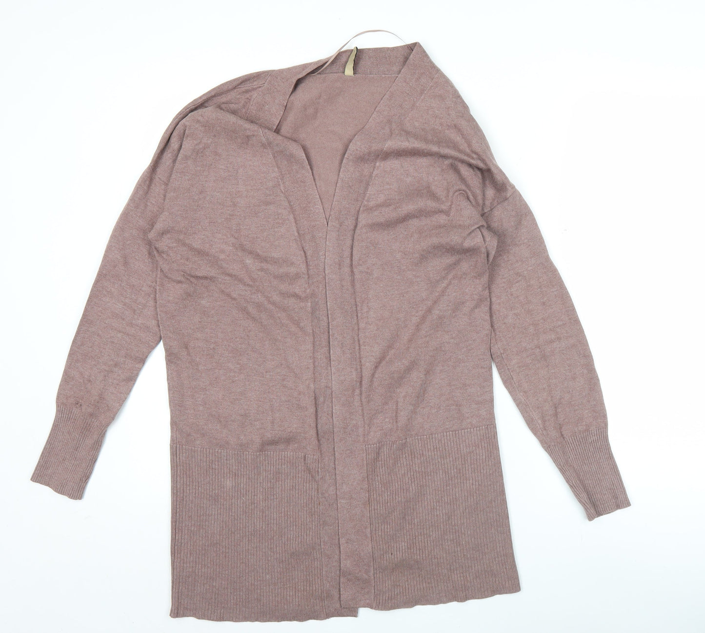 Soyaconcept Womens Brown Long Sleeve Open Knit Cardigan Size S