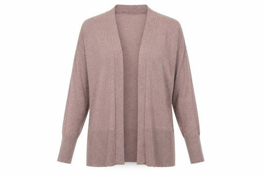 Soyaconcept Womens Brown Long Sleeve Open Knit Cardigan Size S