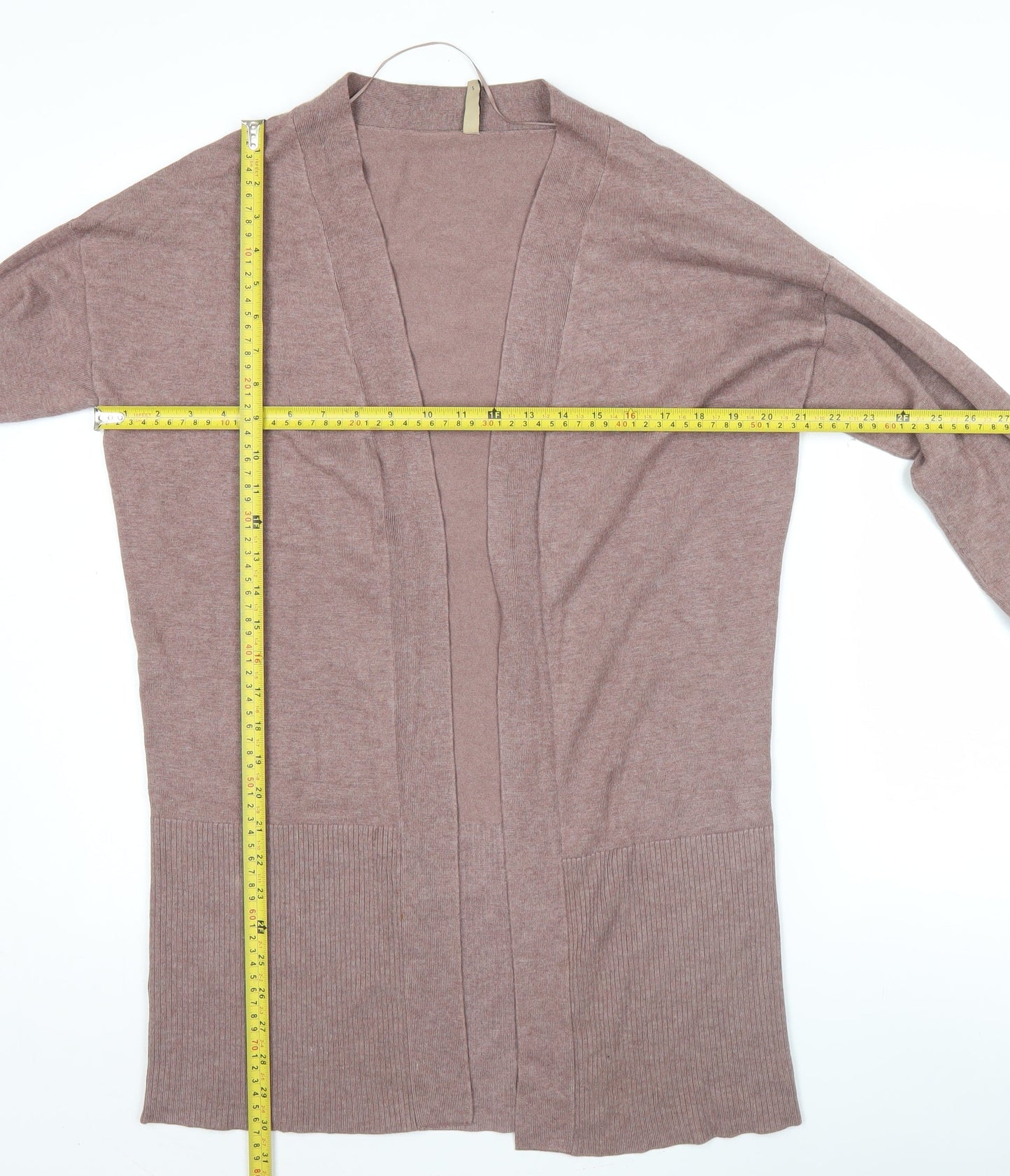 Soyaconcept Womens Brown Long Sleeve Open Knit Cardigan Size S