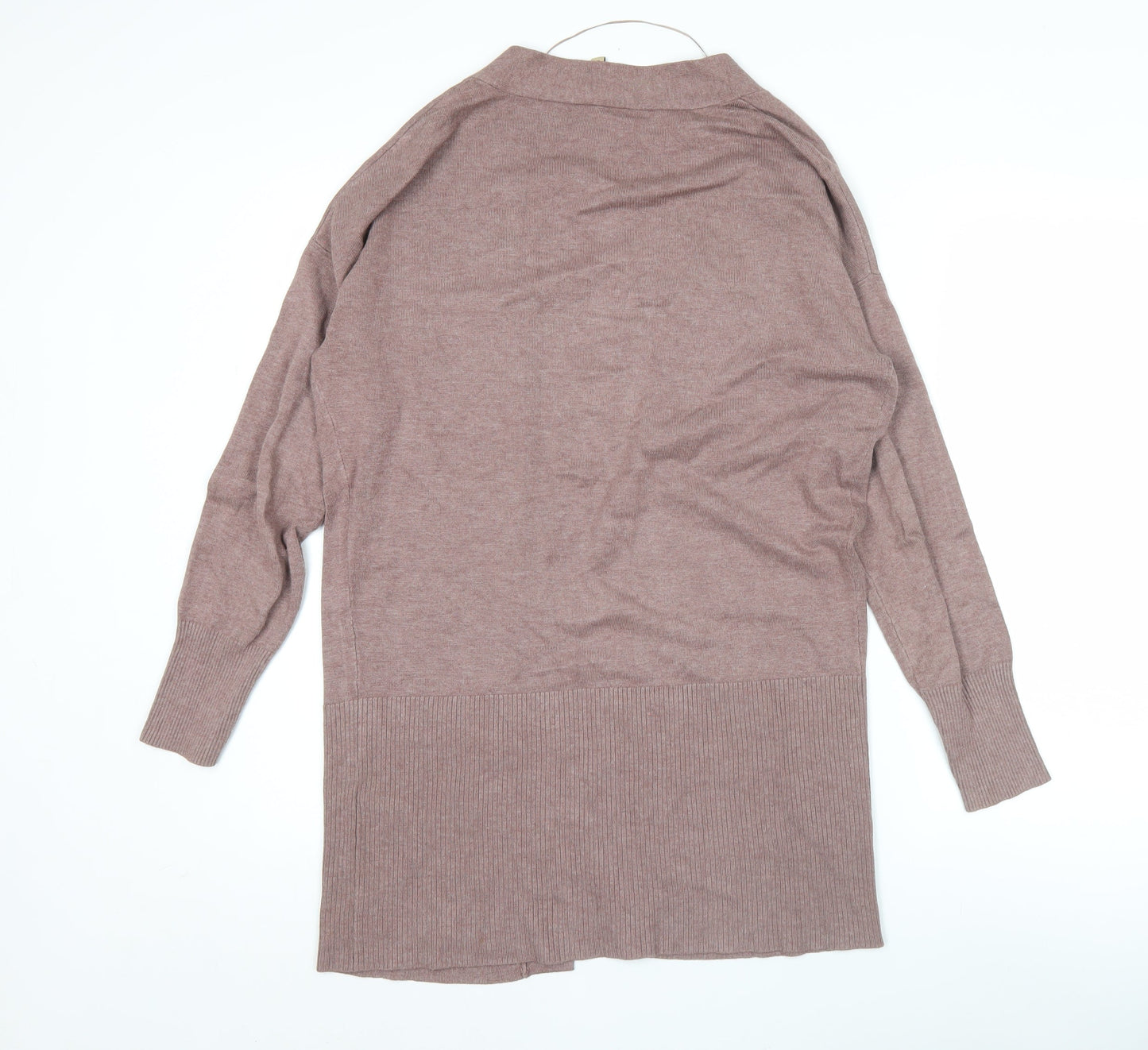 Soyaconcept Womens Brown Long Sleeve Open Knit Cardigan Size S