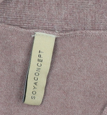 Soyaconcept Womens Brown Long Sleeve Open Knit Cardigan Size S