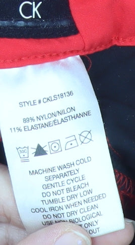 Calvin Klein Womens Red Capri Golf Trousers UK 12 Straight Fit