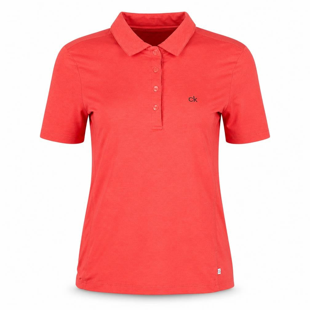 Womens UK Size 10 Calvin Klein Red Golf Polo
