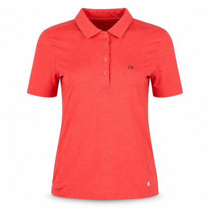 Womens UK Size 10 Calvin Klein Red Golf Polo