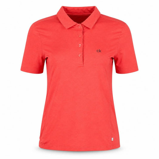 Womens UK Size 10 Calvin Klein Red Golf Polo